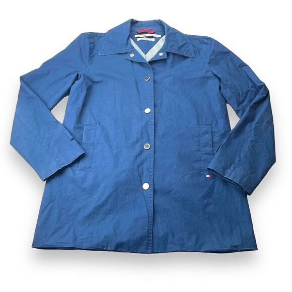 Tommy Hilfiger Other - Tommy Hilfiger Jacket Mens Size Small S Navy Cotton Silver Button Front